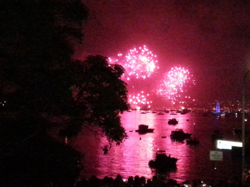 Fireworks over Harbour Bridge